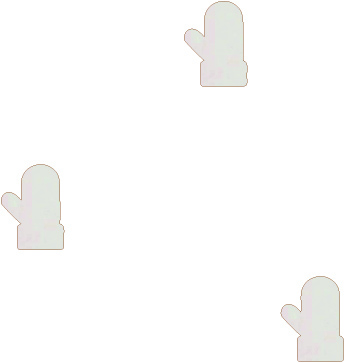 Rękawiczki baza do makramy, kartek, wycinanki, tekturki, scrapki, dekor święta Bożego Narodzenia zawieszka z bermaty zestaw 3