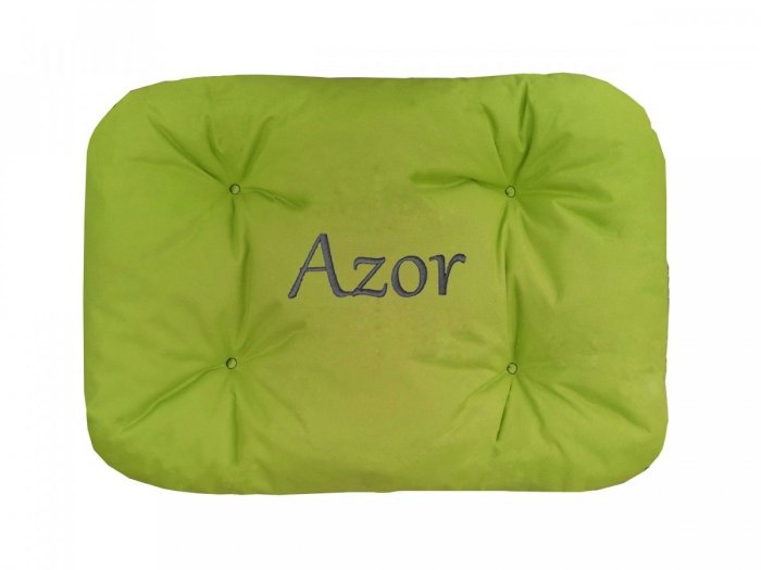 Legowisko Z IMIENIEM TWOJEGO PSA 70x50 cm - limonka