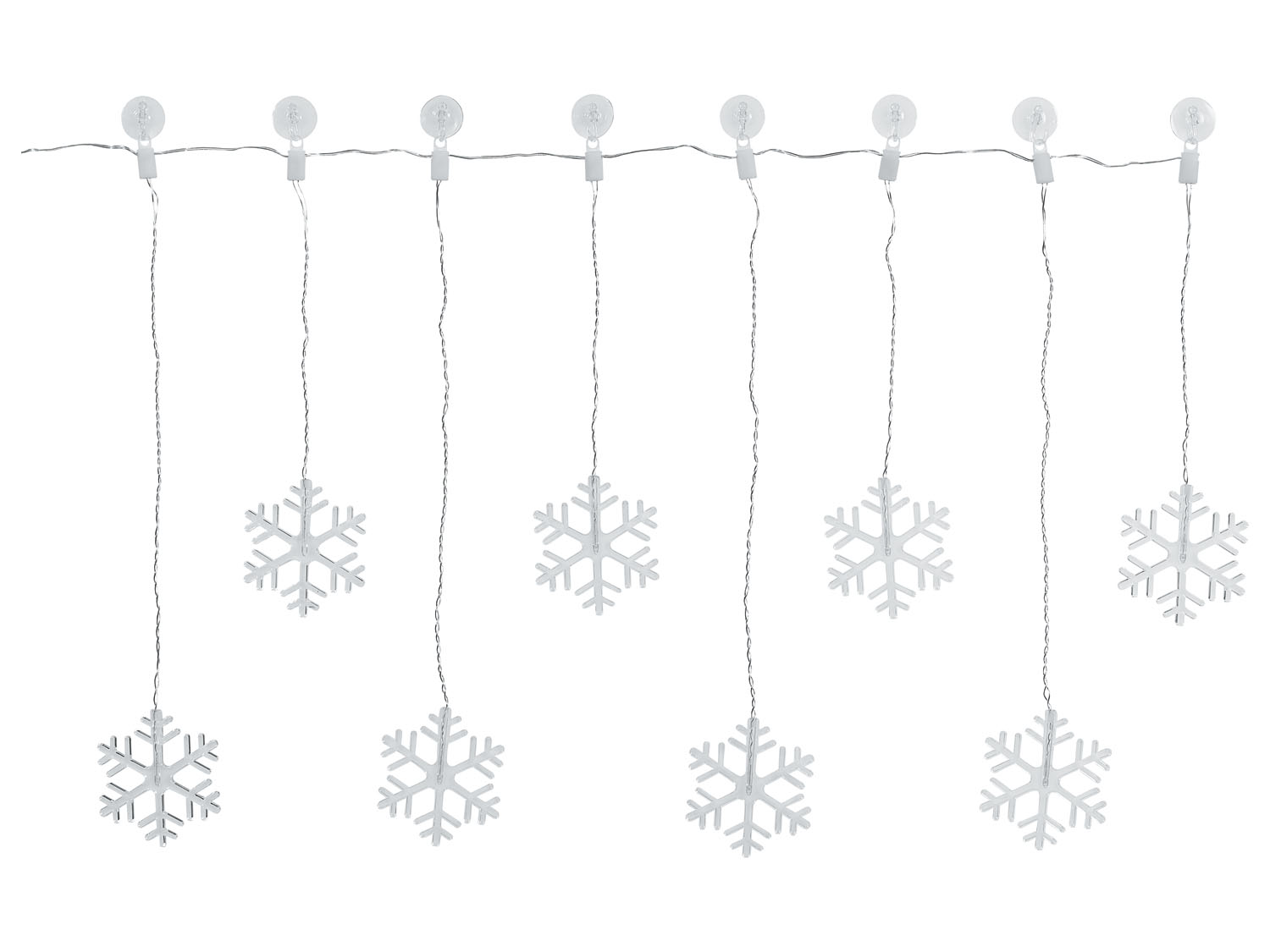 Livarno home Dekoracja świetlna LED kurtyna Płatki śniegu, zimna biel