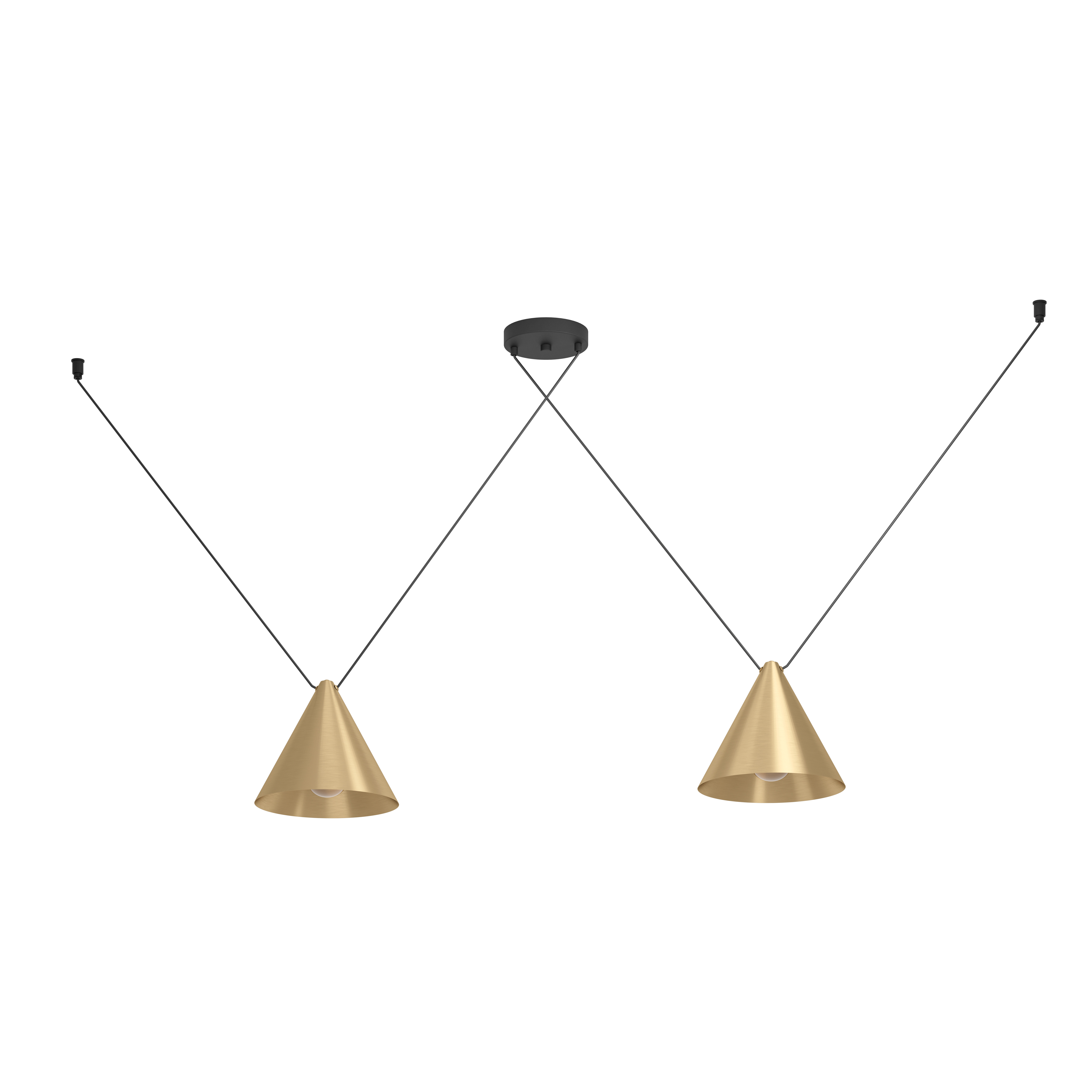 Darmowa Dostawa - Lampa wisząca 2x40 W czarna-złota Eglo Narices 900843