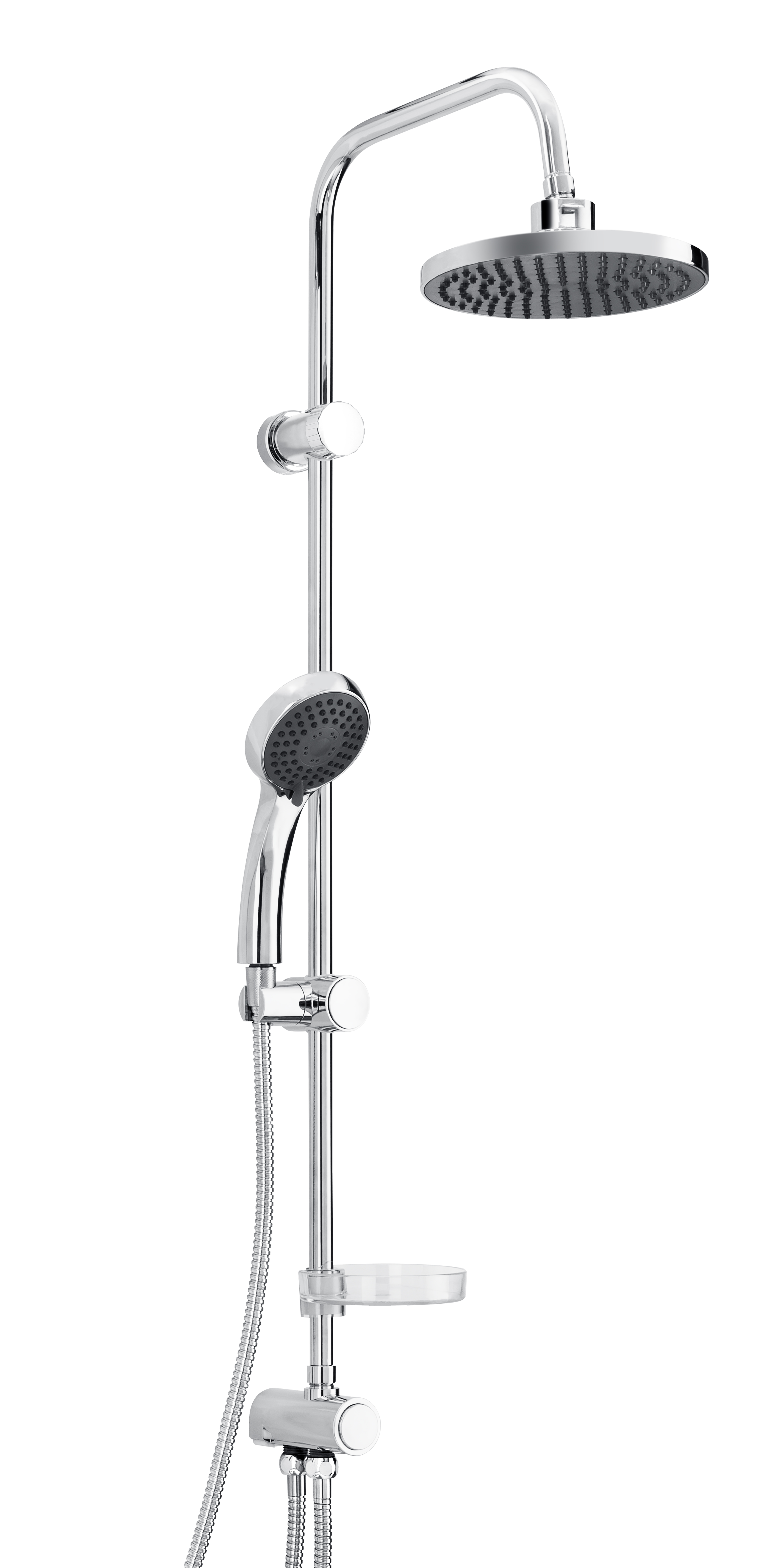 Darmowa Dostawa - Zestaw prysznicowy ścienny z deszczownicą chrom Hyggli Eco 18141