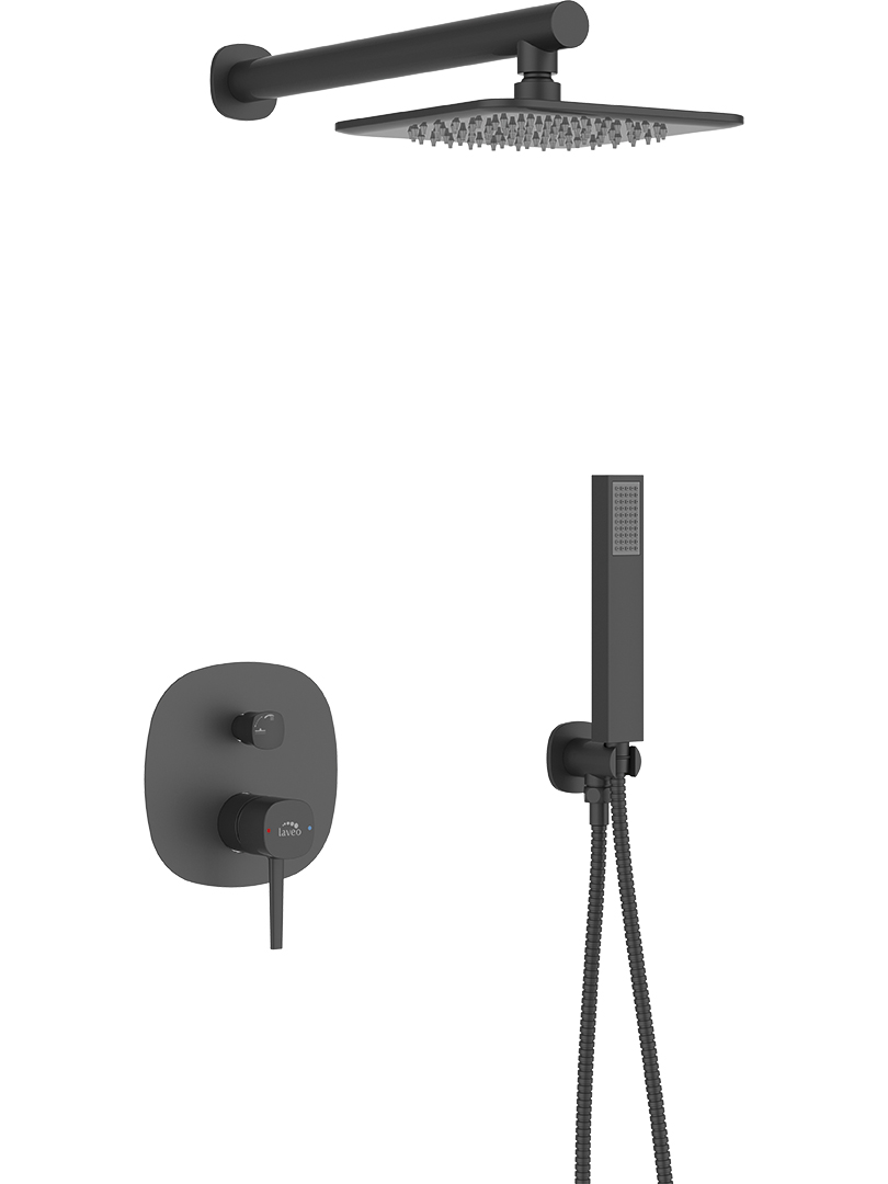 Darmowa Dostawa - Zestaw prysznicowy podtynkowy czarny Laveo Pola BAP701P