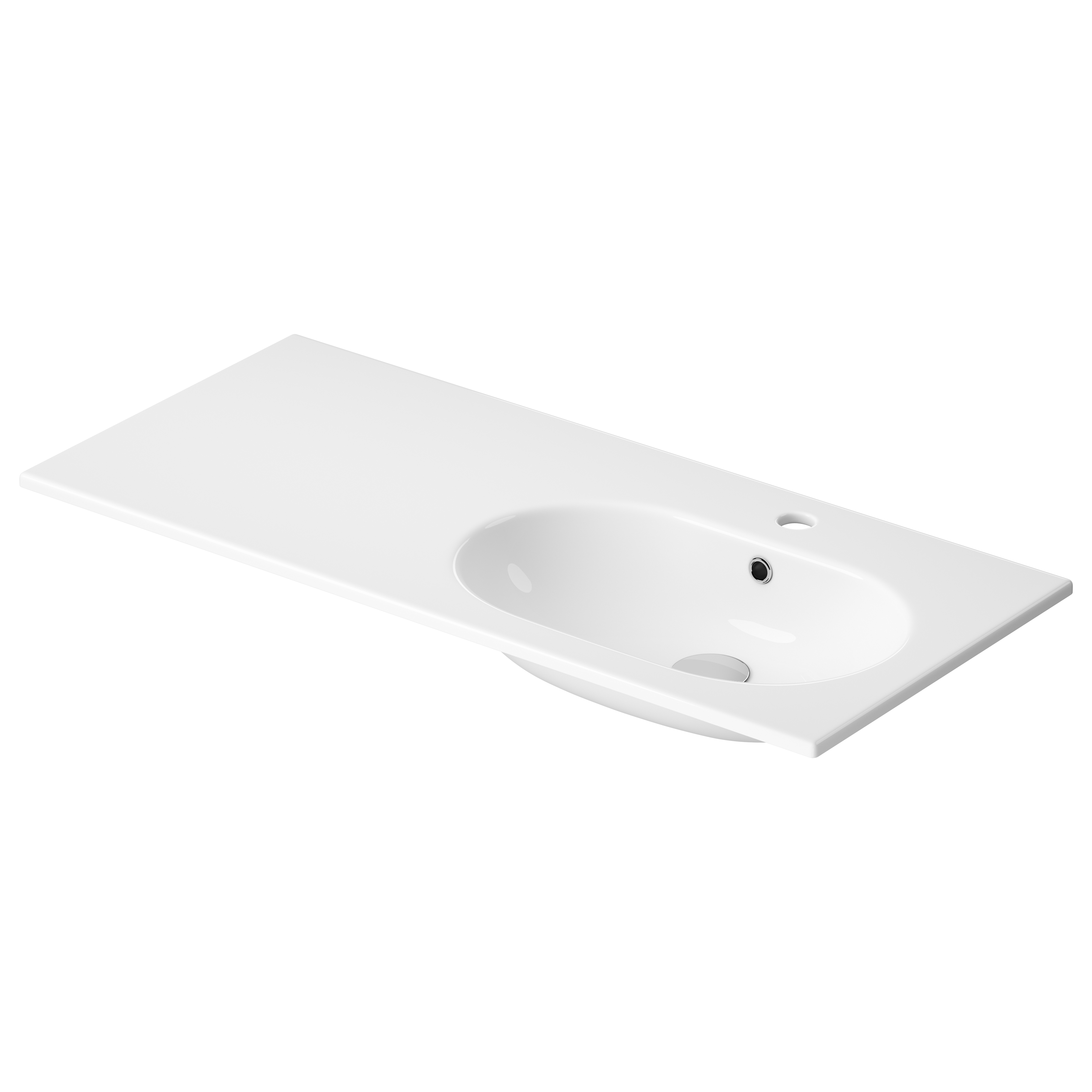 Darmowa Dostawa - Umywalka 100.5x45.5 cm prostokątna wpuszczana biała Cersanit Zen K117006