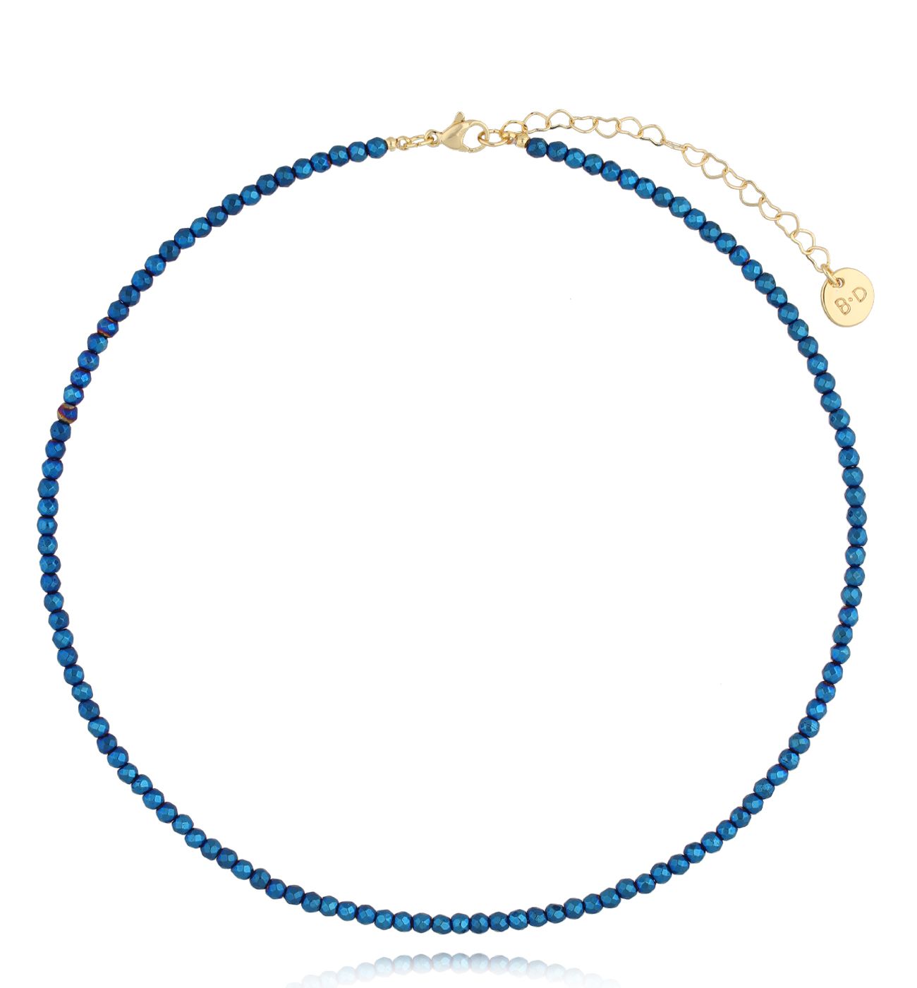 Naszyjnik z granatowymi hematytami Fina NTW1085