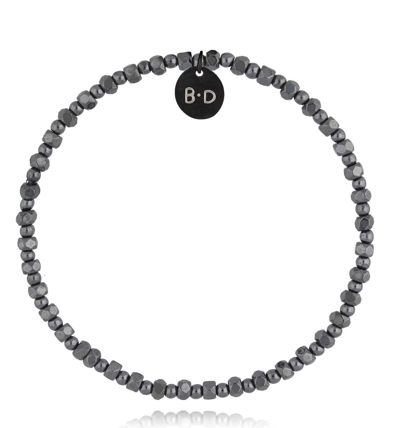 Bransoletka ze stalowymi hematytami - By Dziubeka