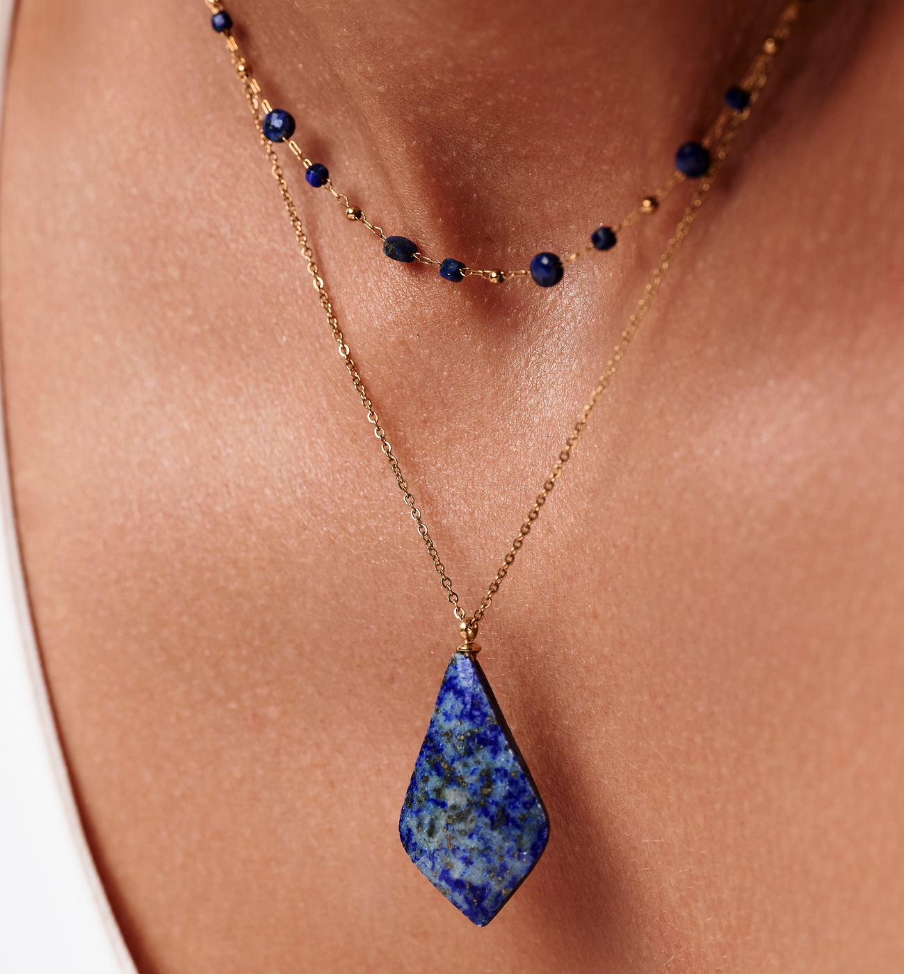 Naszyjnik z lapisem - By Dziubeka