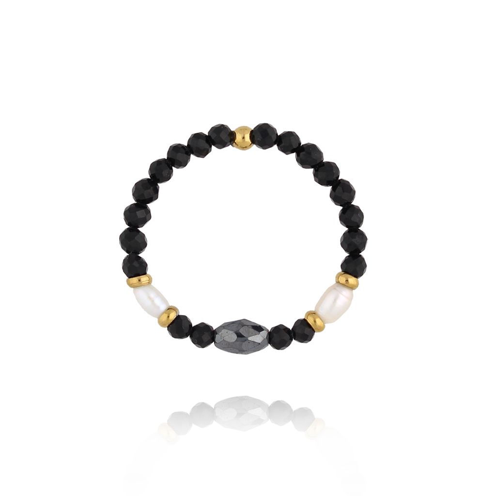 Pierścionek elastyczny z turmalinami PTW0518