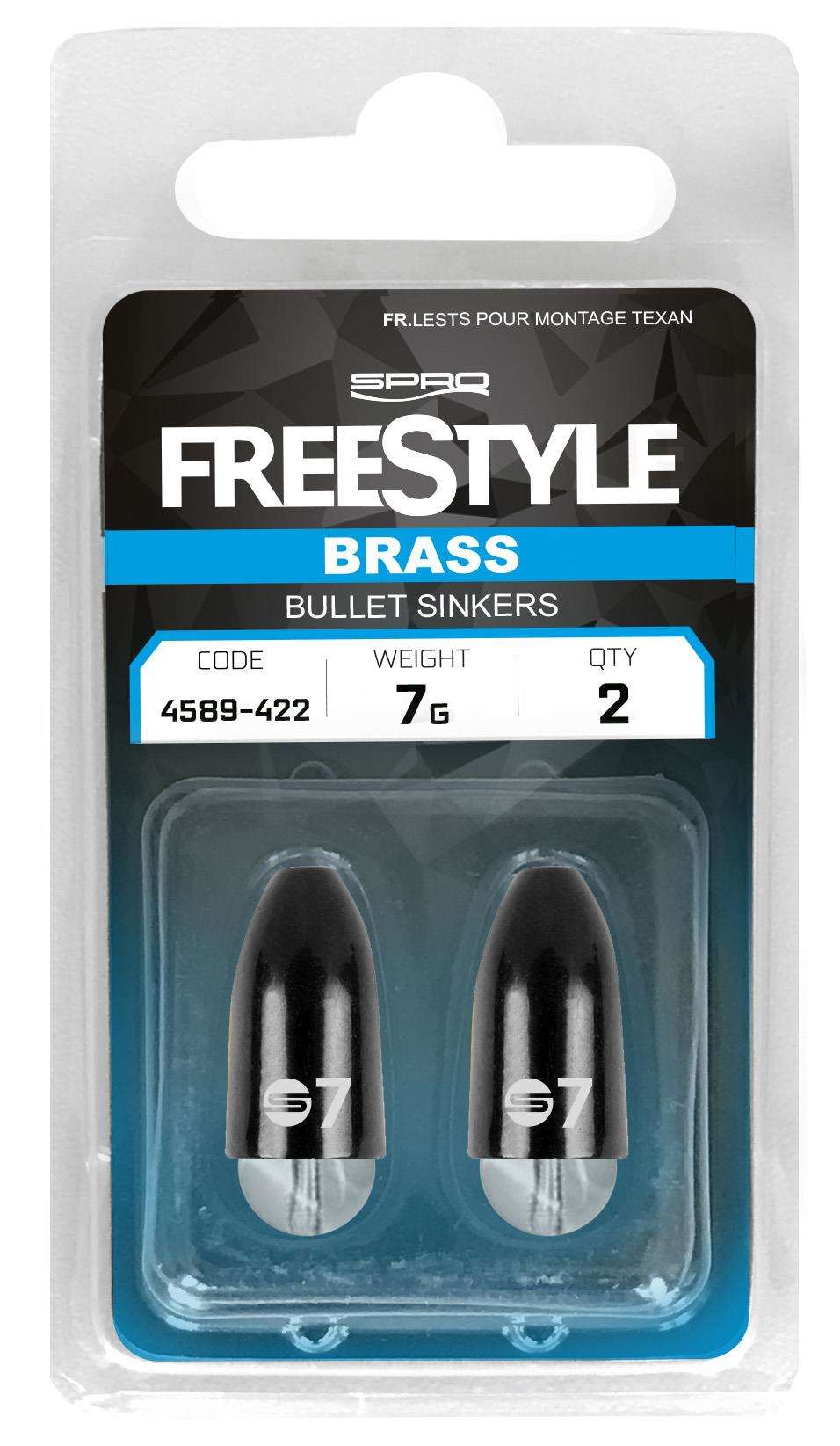 Spro Ciężarek Texas Carolina Rig Freestyle Bullet Sinker Brass Black 7g