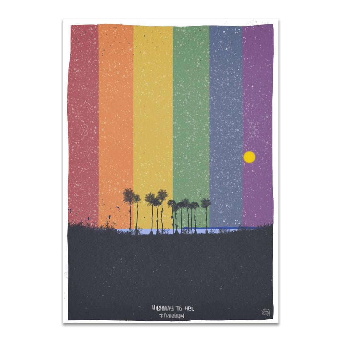 Plakat Highway to Hel – Rainbow