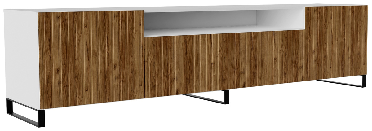 Szafka RTV 200 cm do salonu pod telewizor MAVIO frezowana