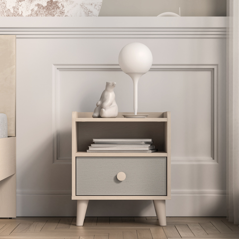 Szafka nocna 45 cm z szufladą do pokoju młodzieżowego MERLO