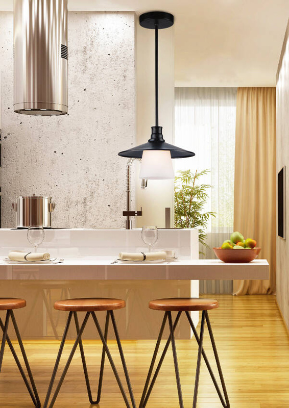 Czarna lampa wisząca loft do salonu z regulacją wysokości metal