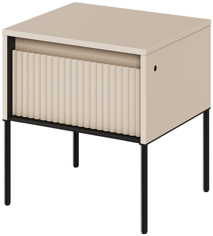 Nowoczesna szafka nocna z ryflowanymi frontami TREND