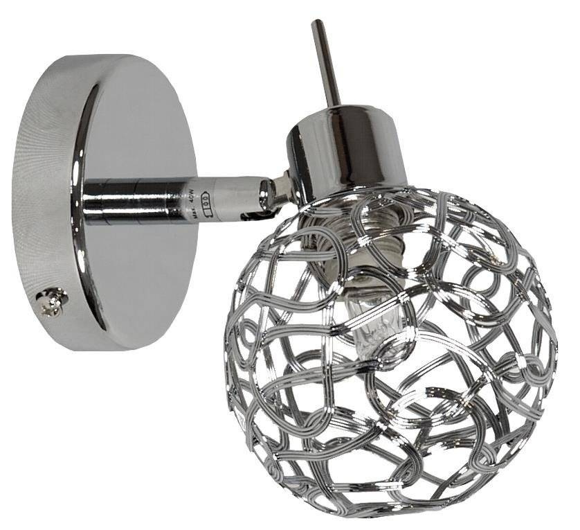 Chromowany kinkiet ścienny 1-punktowy do salonu Puzzle nowoczesny