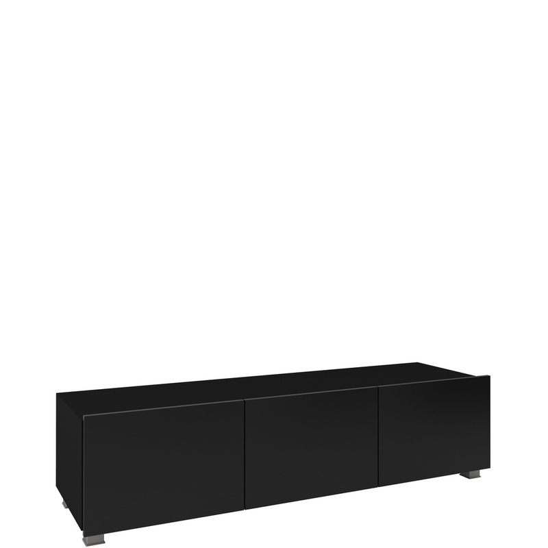 Nowoczesna szafka pod telewizor 150 cm czarny połysk MODERN