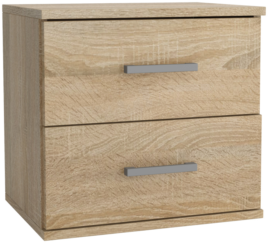 Tania szafka nocna nowoczesna z szufladami 48 cm GRETA dąb sonoma