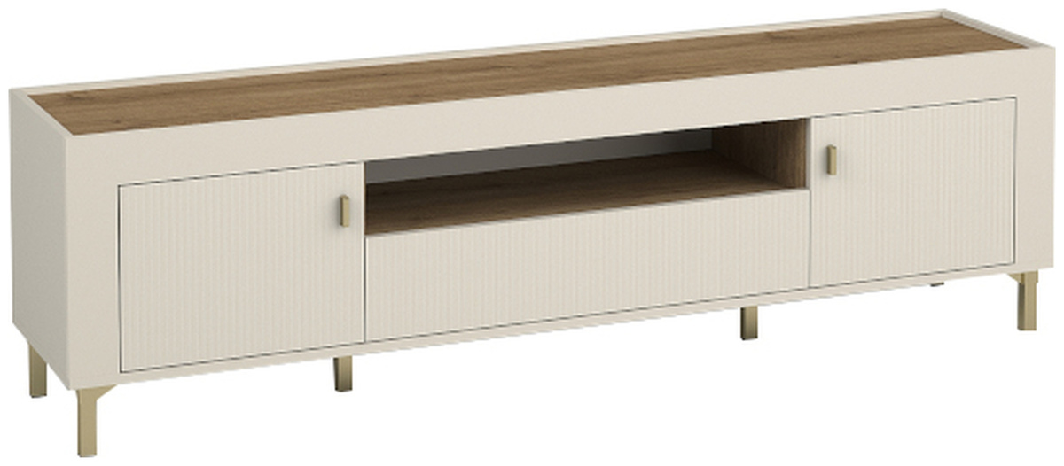 Nowoczesna szafka pod telewizor 177 cm z drzwiami i szufladą MISTY