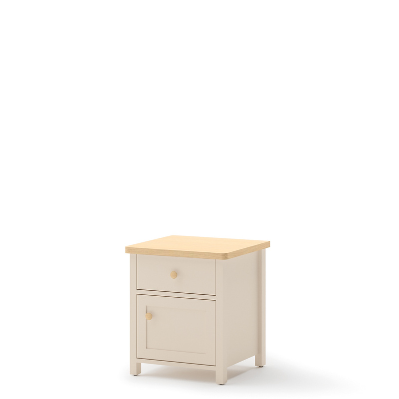 Mała szafka nocna 45 cm z szufladą beż piaskowy STORY