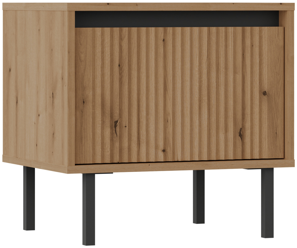 Drewnopodobna szafka nocna 52 cm z szufladą OMEGA