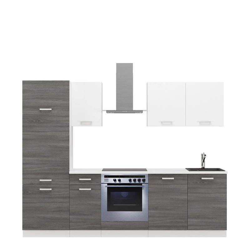 Meble do kuchni z zabudową piekarnika 260 cm TONY dąb ribbeck