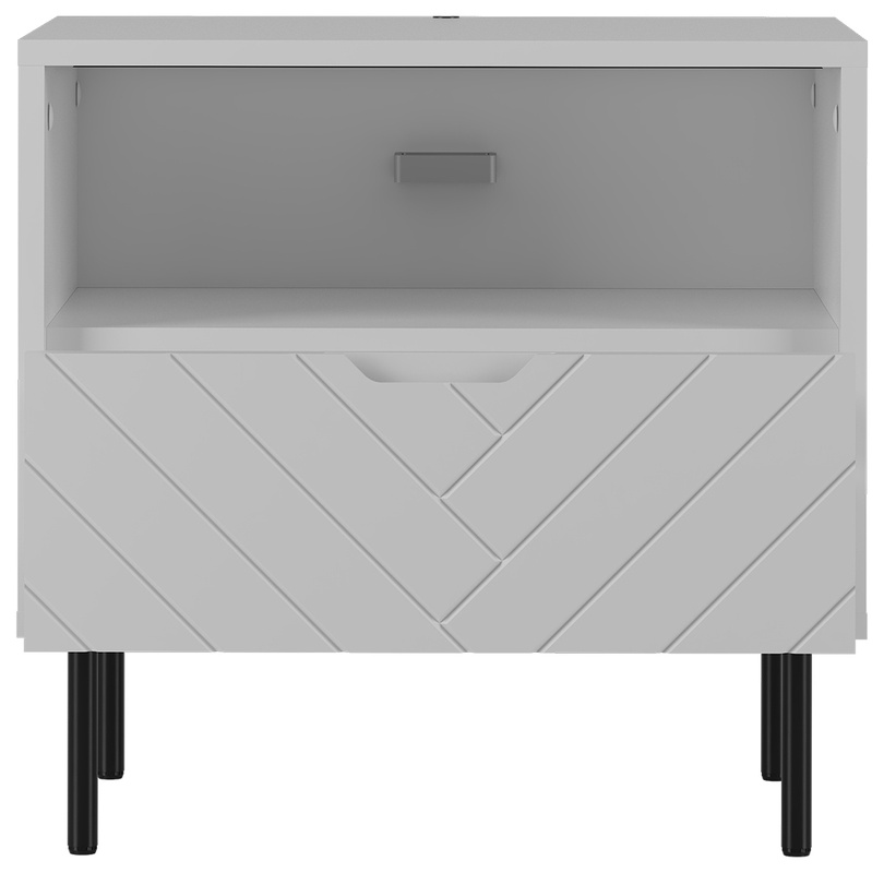 Szafka nocna z szufladą 52 cm do sypialni biała MIVIO