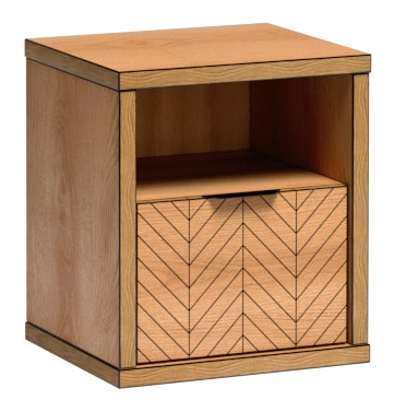 Szafka nocna do sypialni z szufladą FONETTI dąb karmel