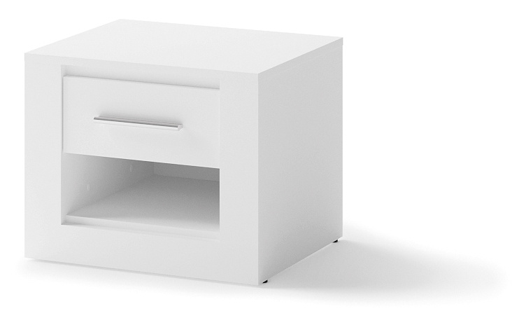 Szafka nocna biała z szufladą nowoczesna IDEA