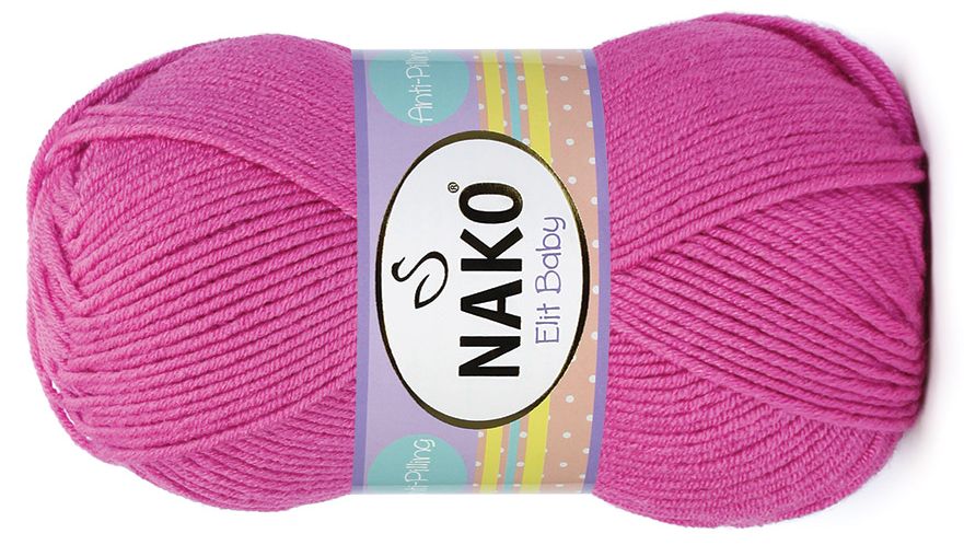 WŁÓCZKA ANTI-PILLING NAKO ELIT BABY 100 kol. 5278 fuksja #