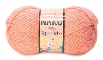 włóczka NAKO SUPER BEBE 50g kolor: 2525 / łososiowy