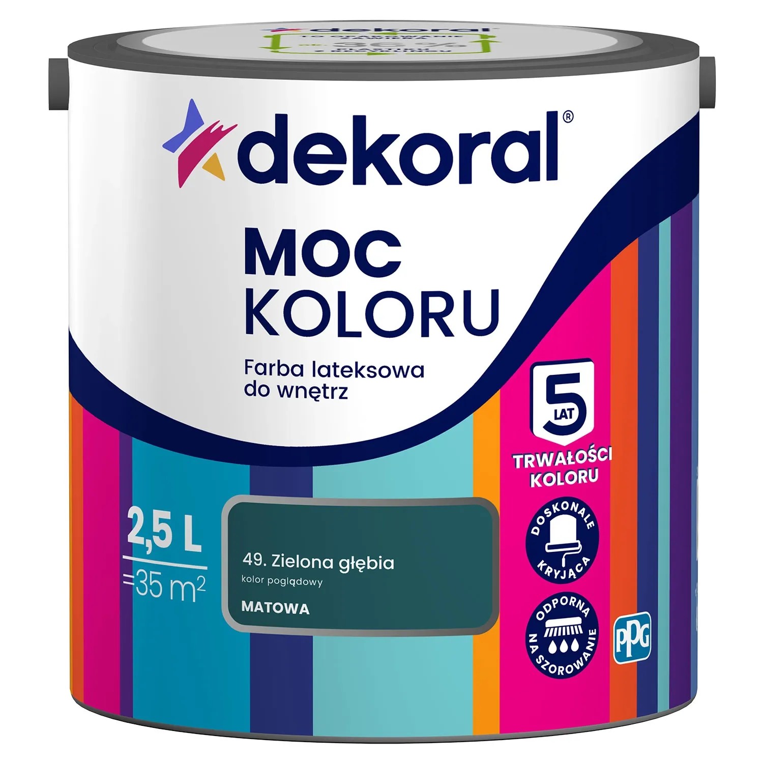 Farba Dekoral Moc Koloru zielona głębia 2,5 l
