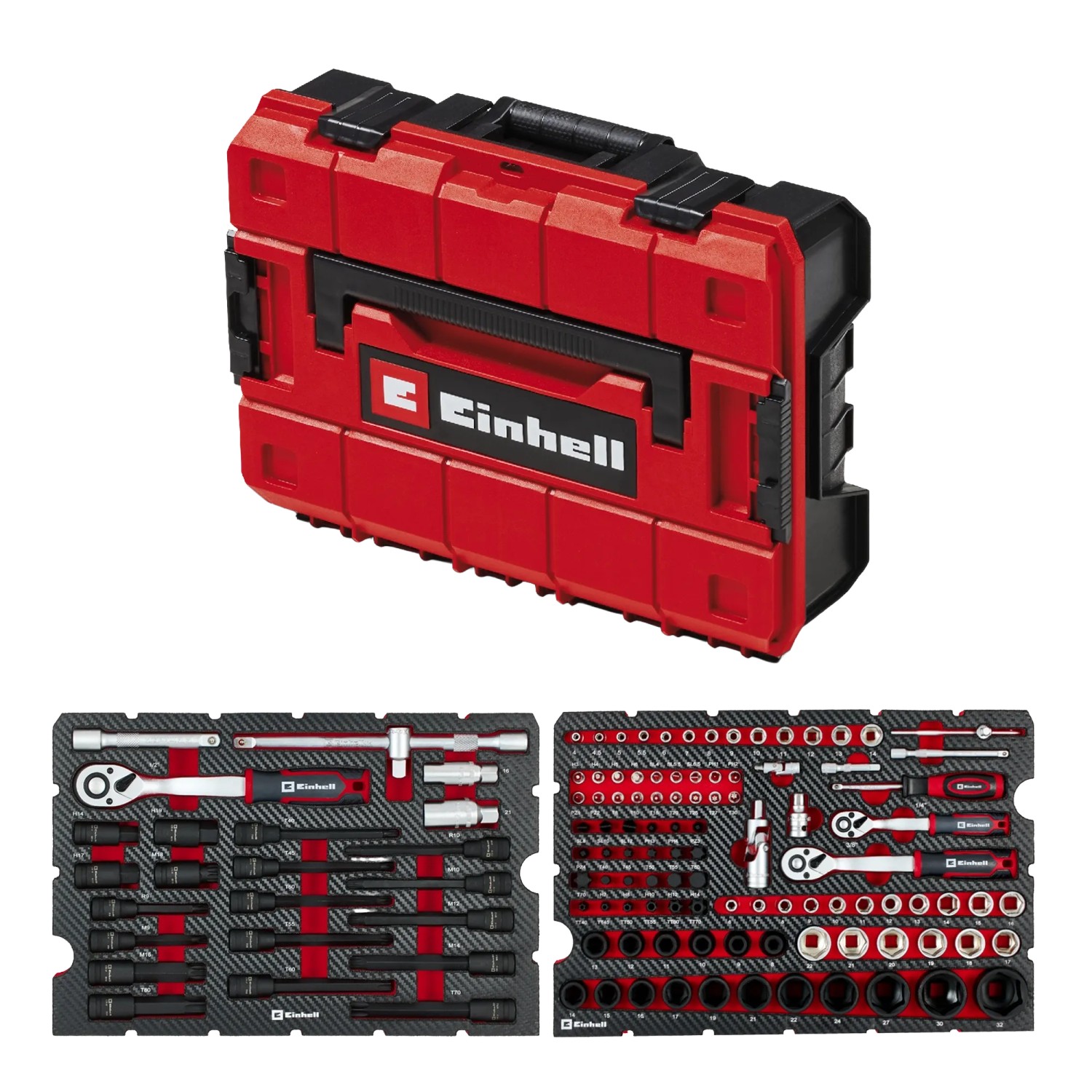 Einhell Zestaw narzędzi samochodowych w walizce E-CASE - 121 cz.