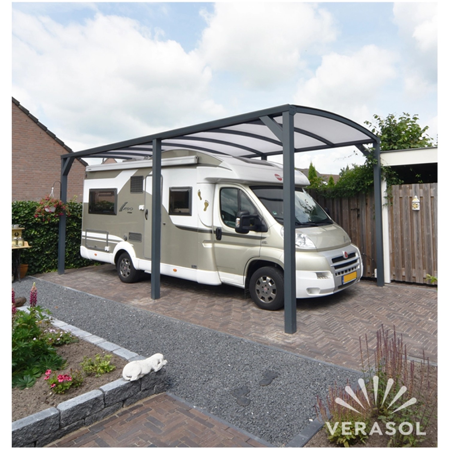 Wiata garażowa Alu antracytowa - 320 cm x 400 cm