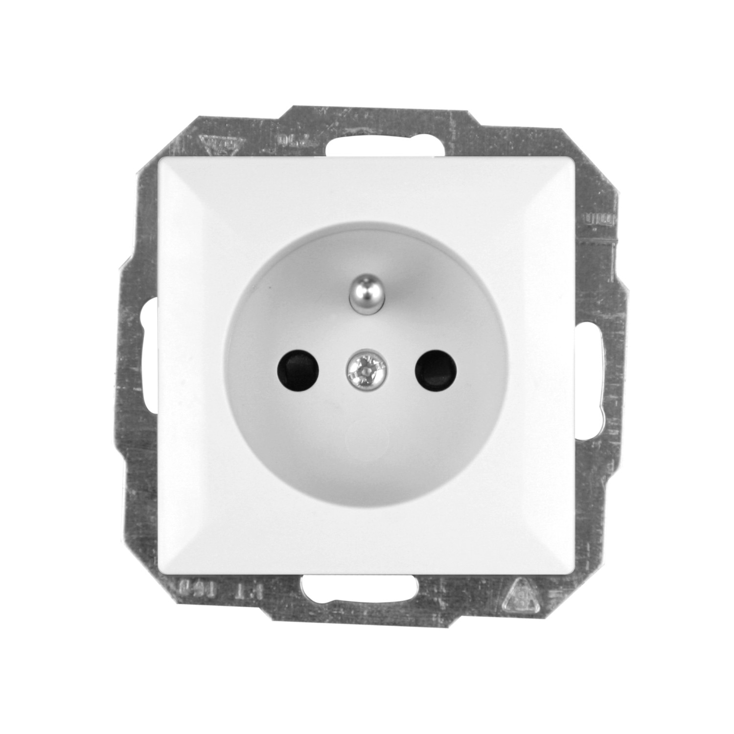 Gniazdo Perła pojedyncze Z/U białe