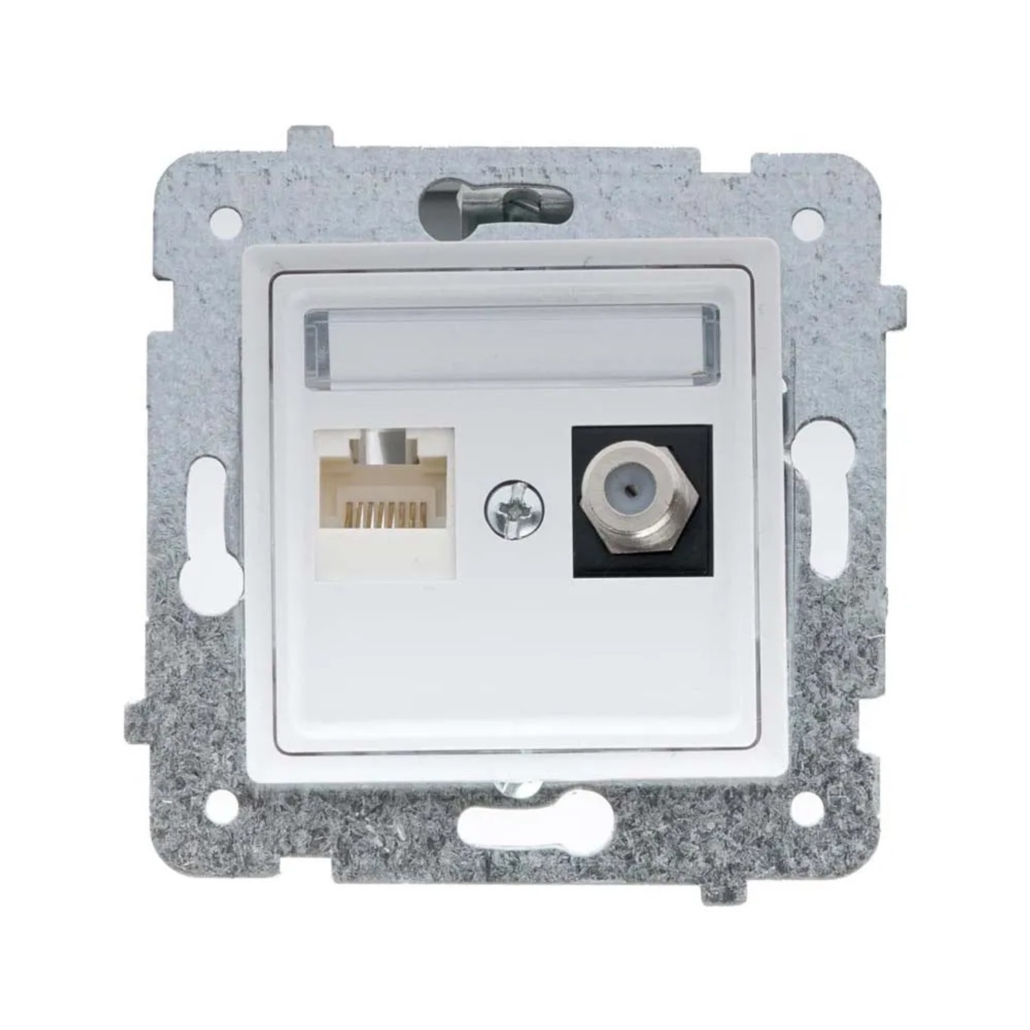 Gniazdo Rosa TV-komputerowe białe