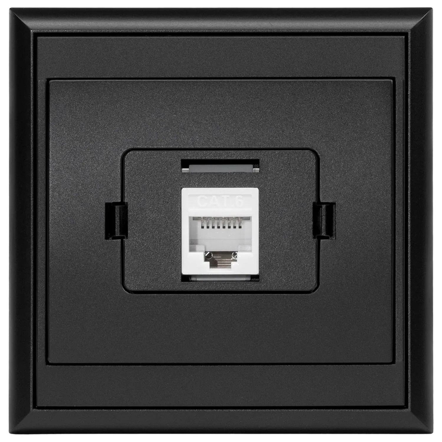 Gniazdo Luna RJ45 komputerowe czarny mat