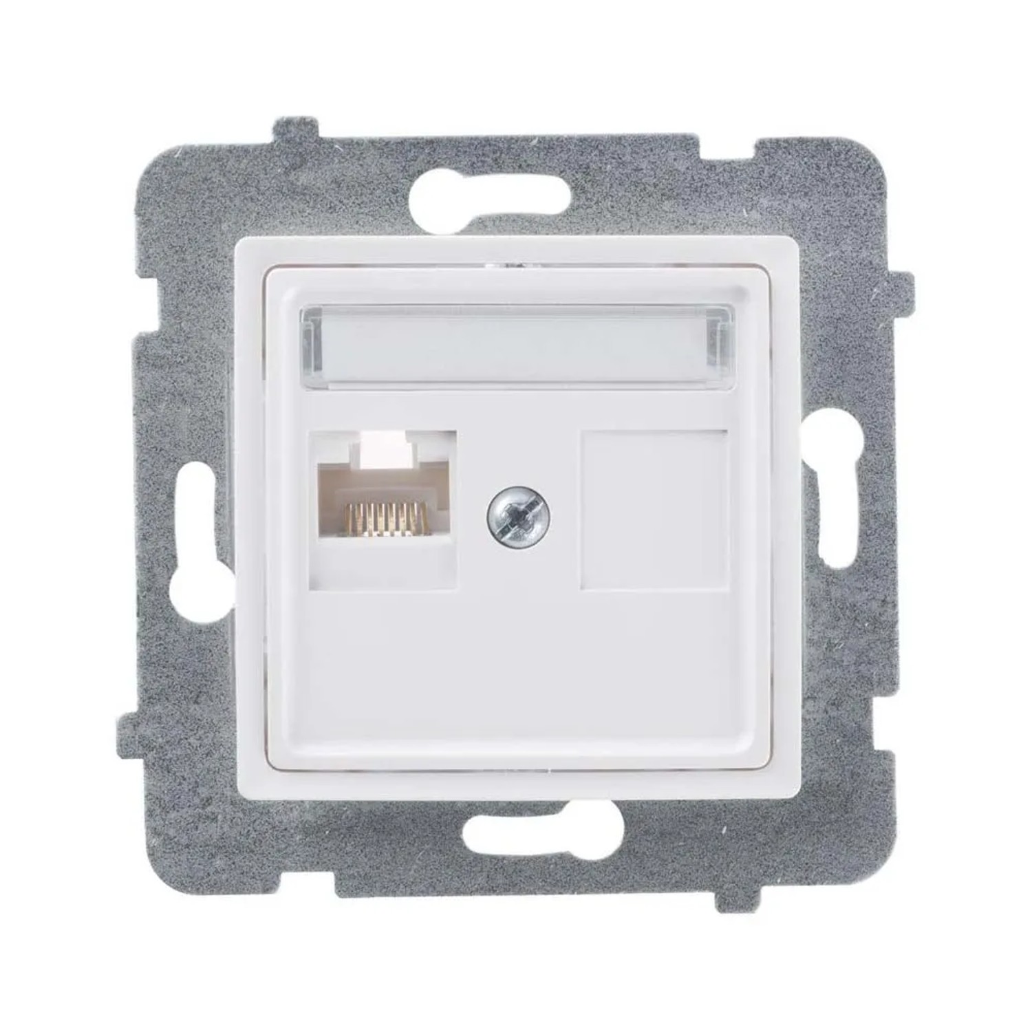 Gniazdo Rosa pojedyncze komputerowe RJ45 białe