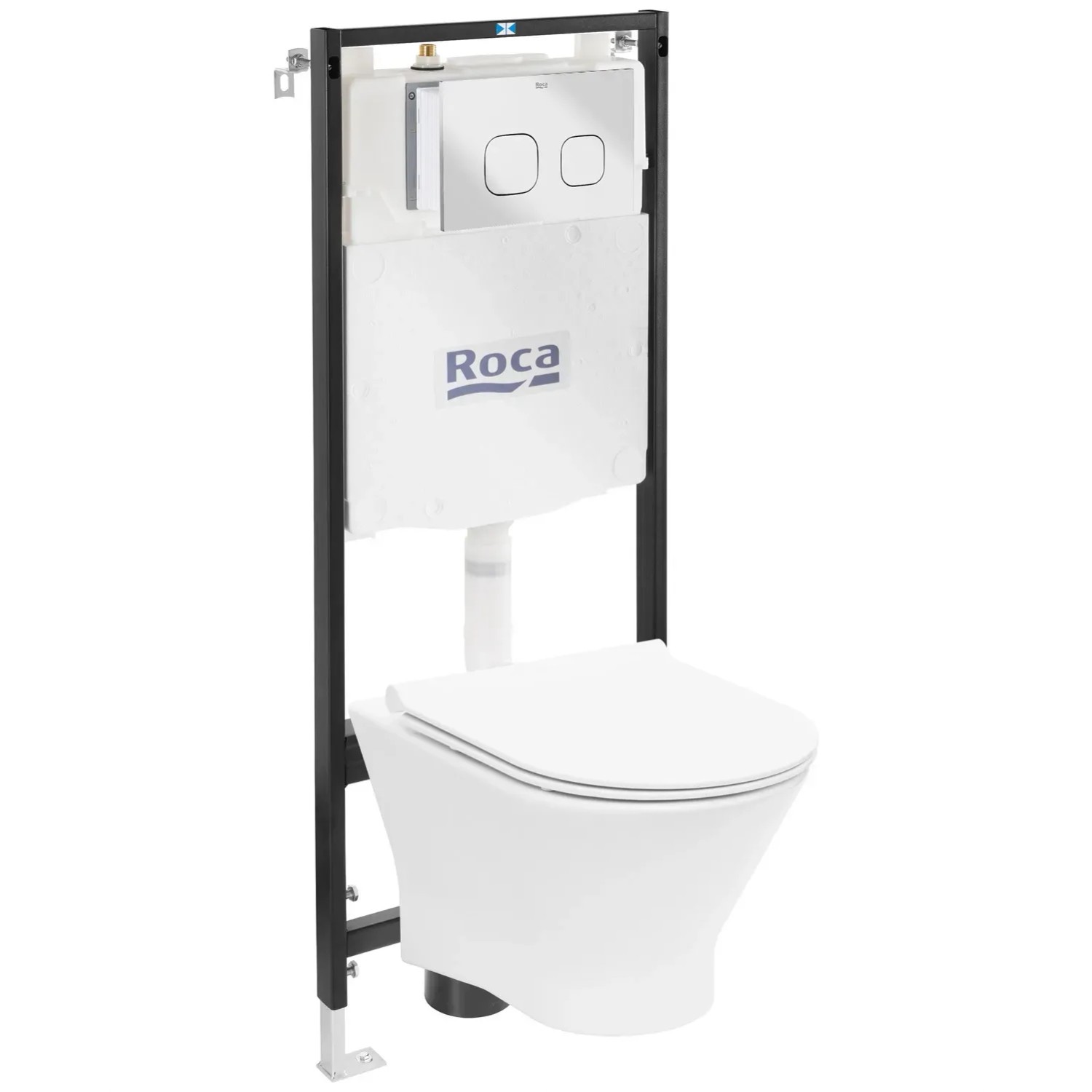 Roca Zestaw podtynkowy Nexo Active One z deską wolnoopadającą przycisk chrom