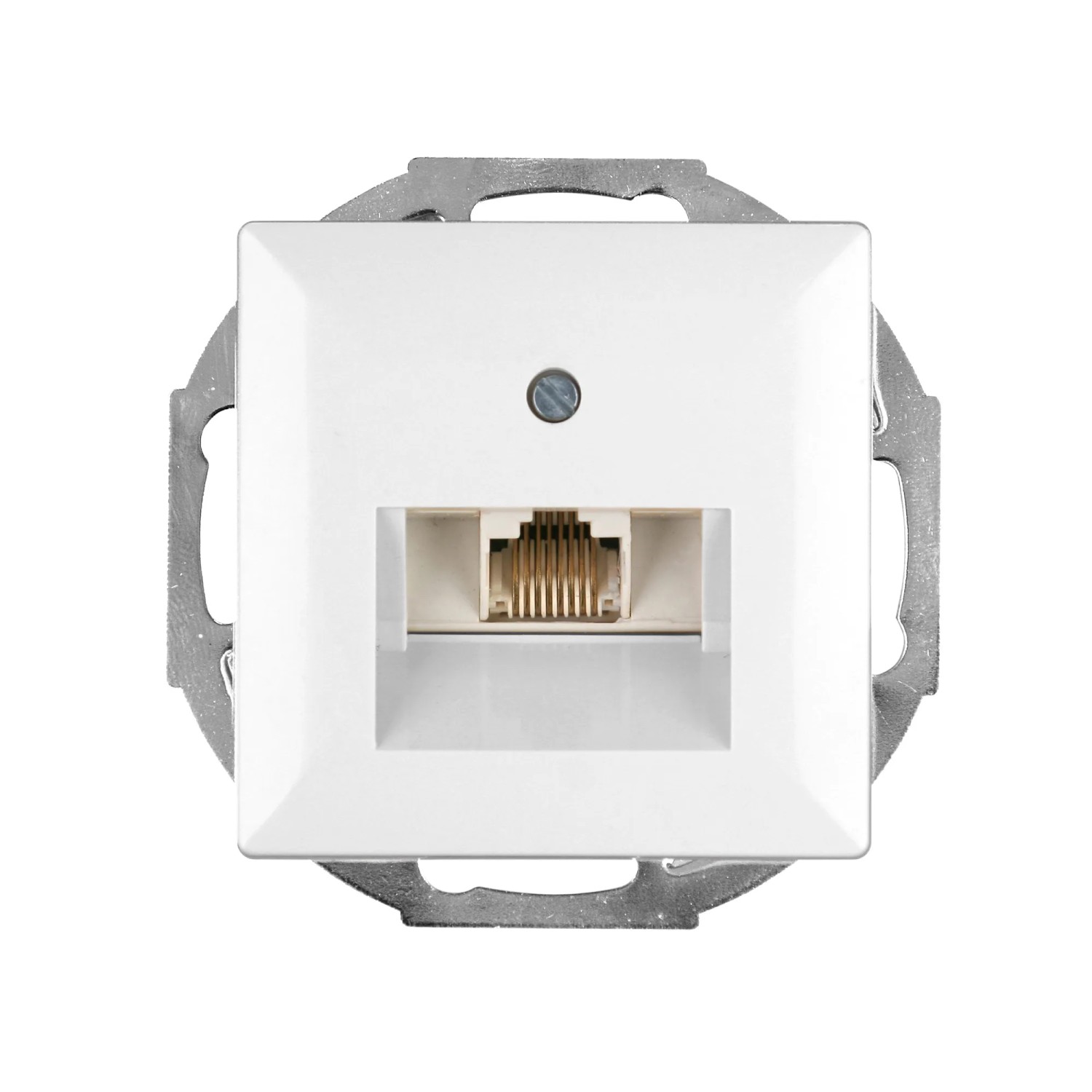 Gniazdo Perła RJ45 białe