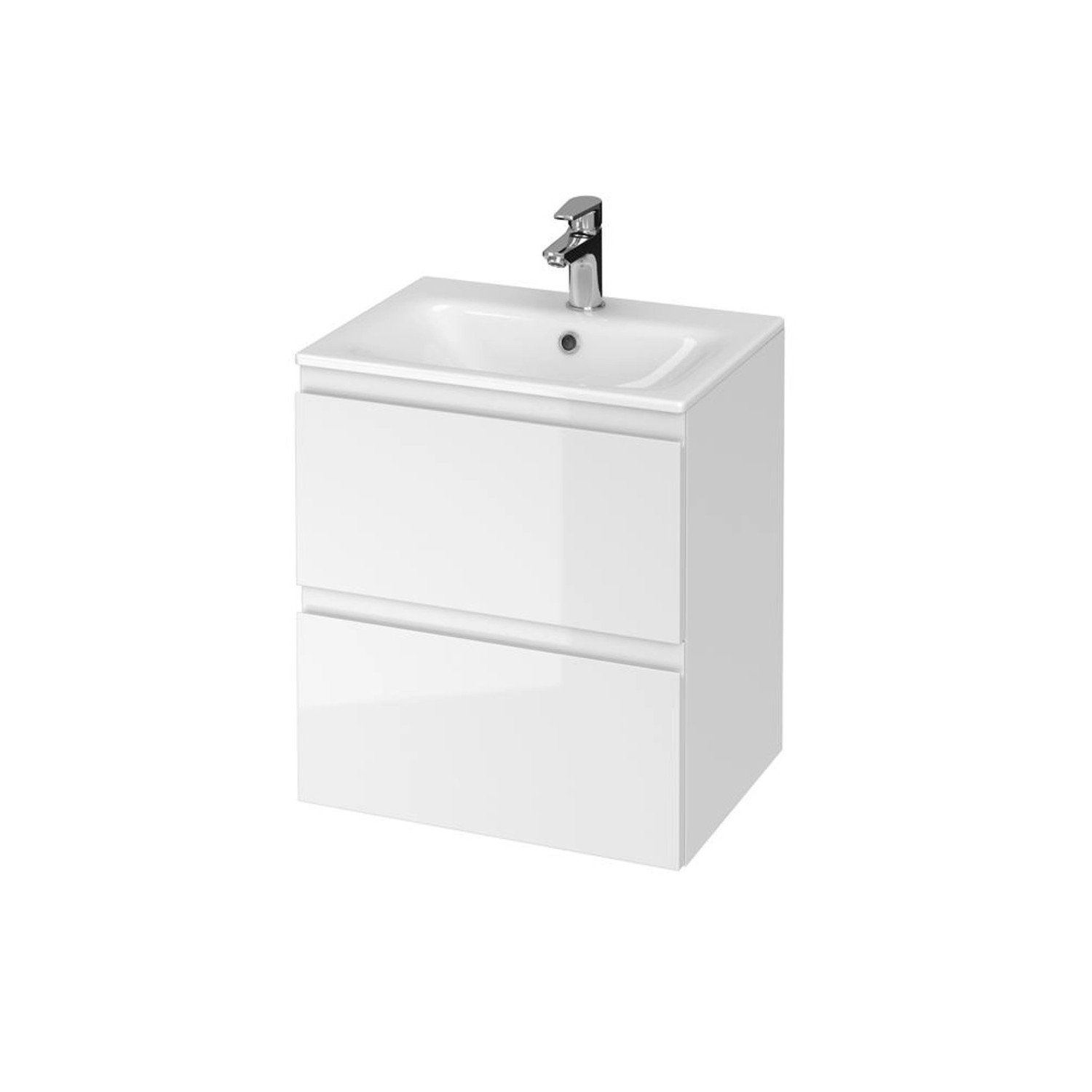 Zestaw Moduo szafka + umywalka wpuszczana w blat 50 biała 57 x 50 x 40