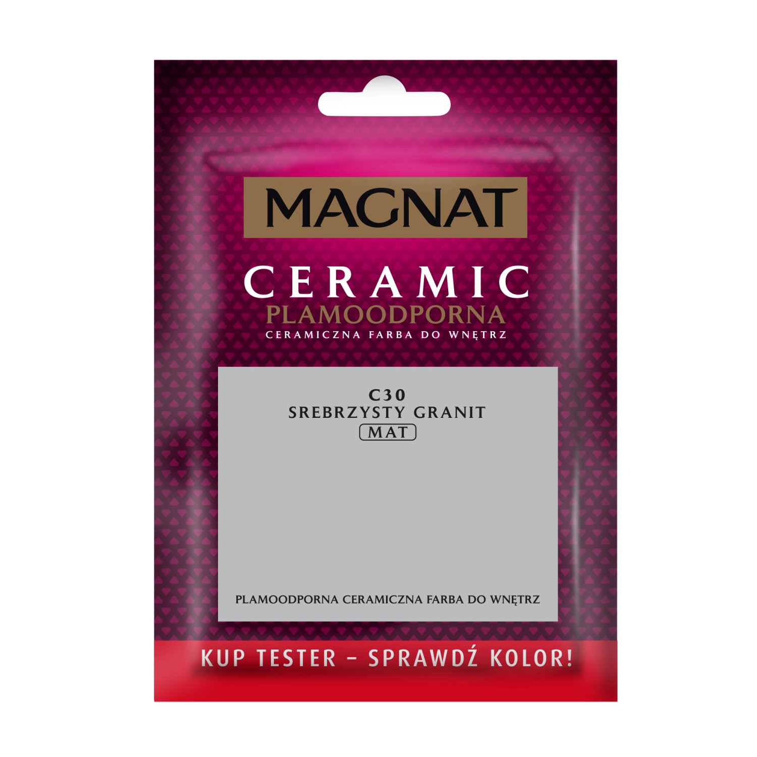 Tester farby Magnat Ceramic srebrzysty granit 30 ml