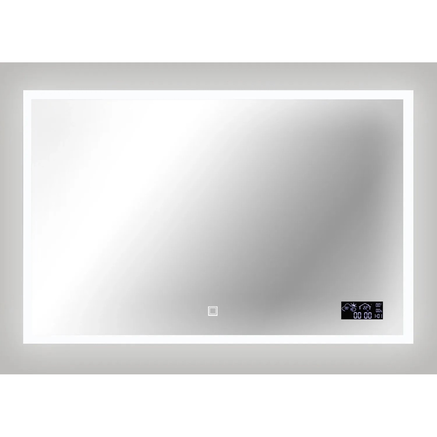 Lustro z LED Smart Line srebrna rama 65x100