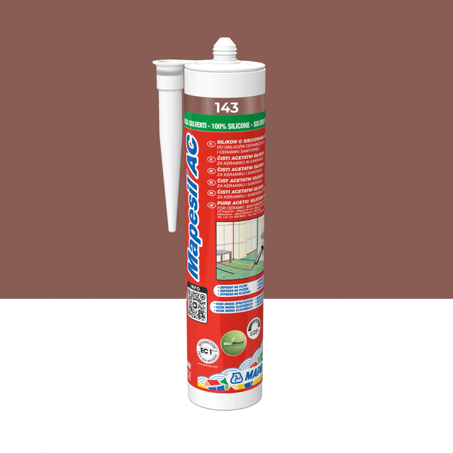 Mapei Silikon Mapesil AC 143 cynamon 310 ml