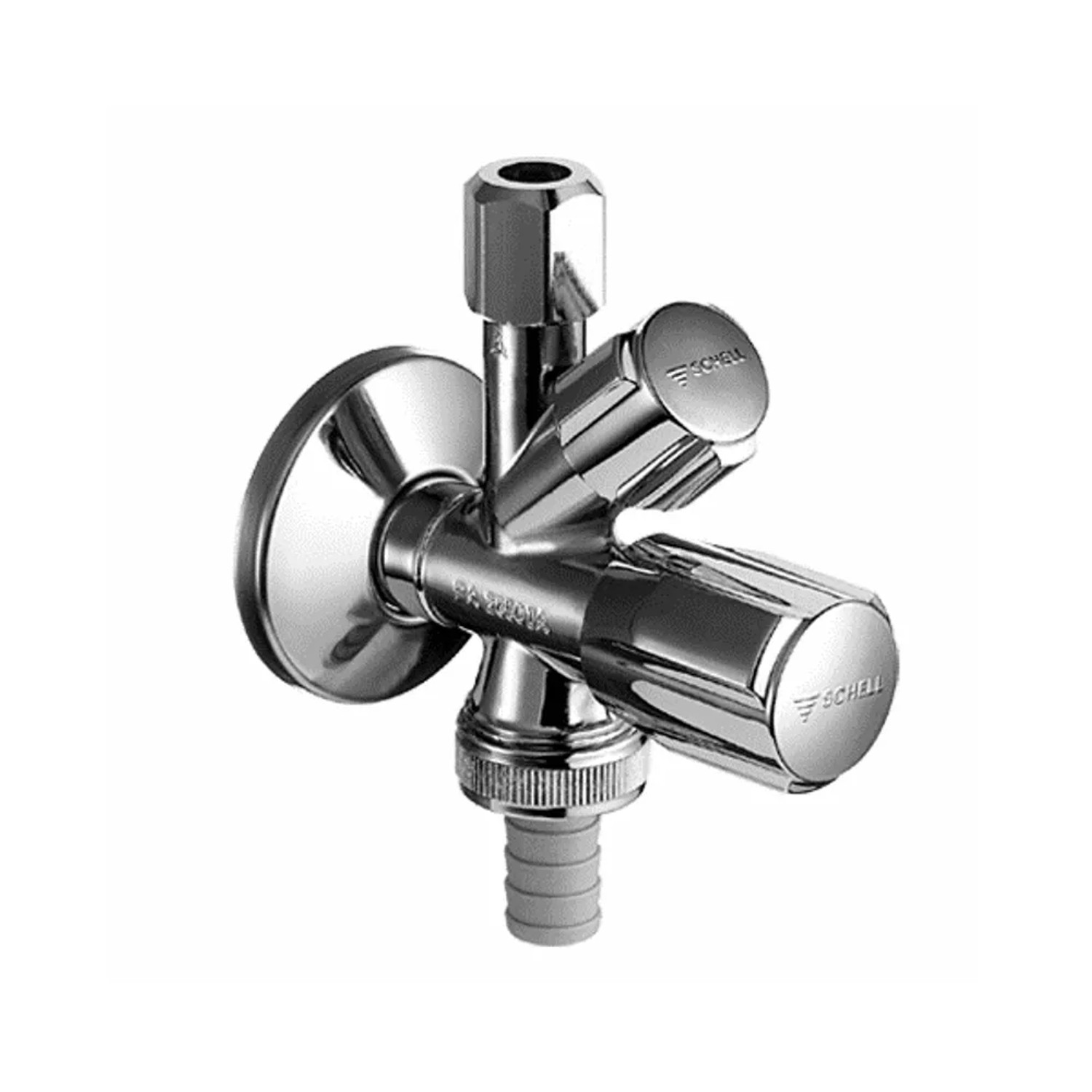 Schell Kombinowany zawór kątowy Comfort 1/2"-3/8"-3/4 z ASAG