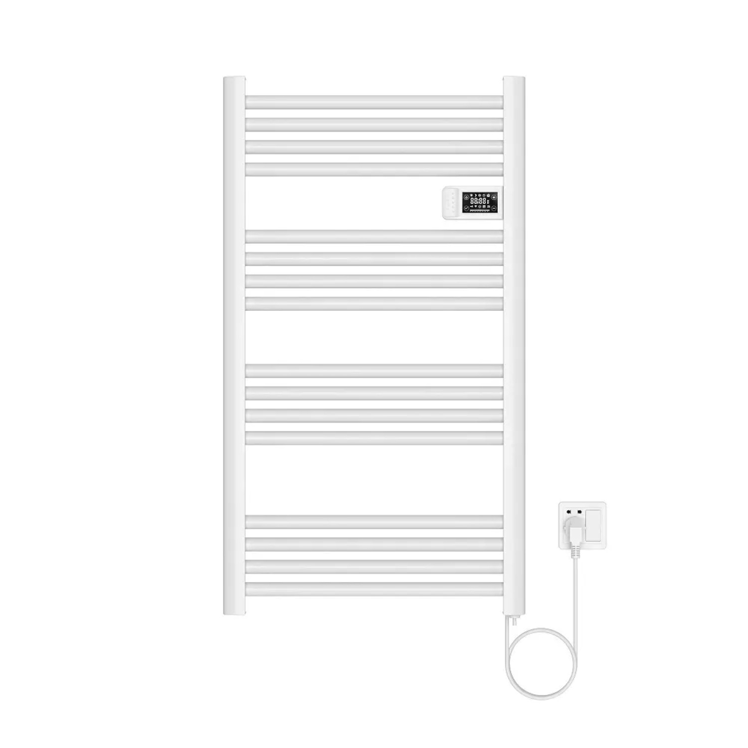 Grzejnik elektryczny programowalny biały 96 x 54 cm 500W