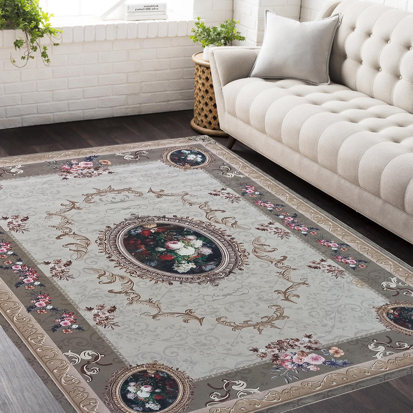 Dywan antypoślizgowy Heos New 100 - Beżowy bez frędzli