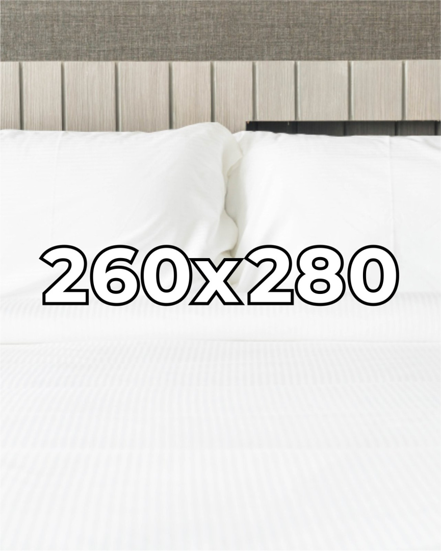 Prześcieradło hotelowe Adamaszek 260x280 cm, 100% bawełna 145 g