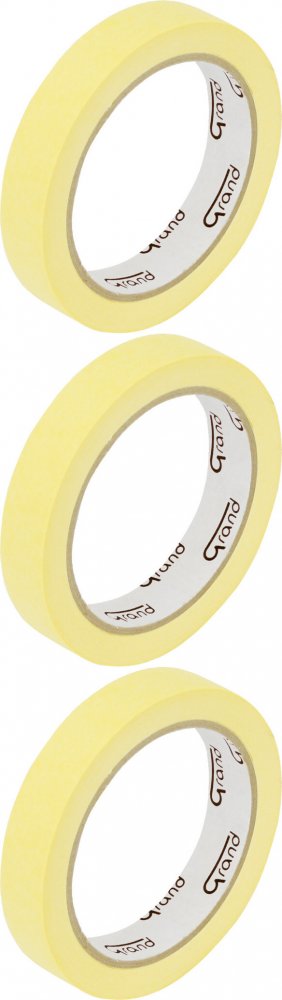 3x Taśma lakiernicza Grand, 25mmx40m, żółty