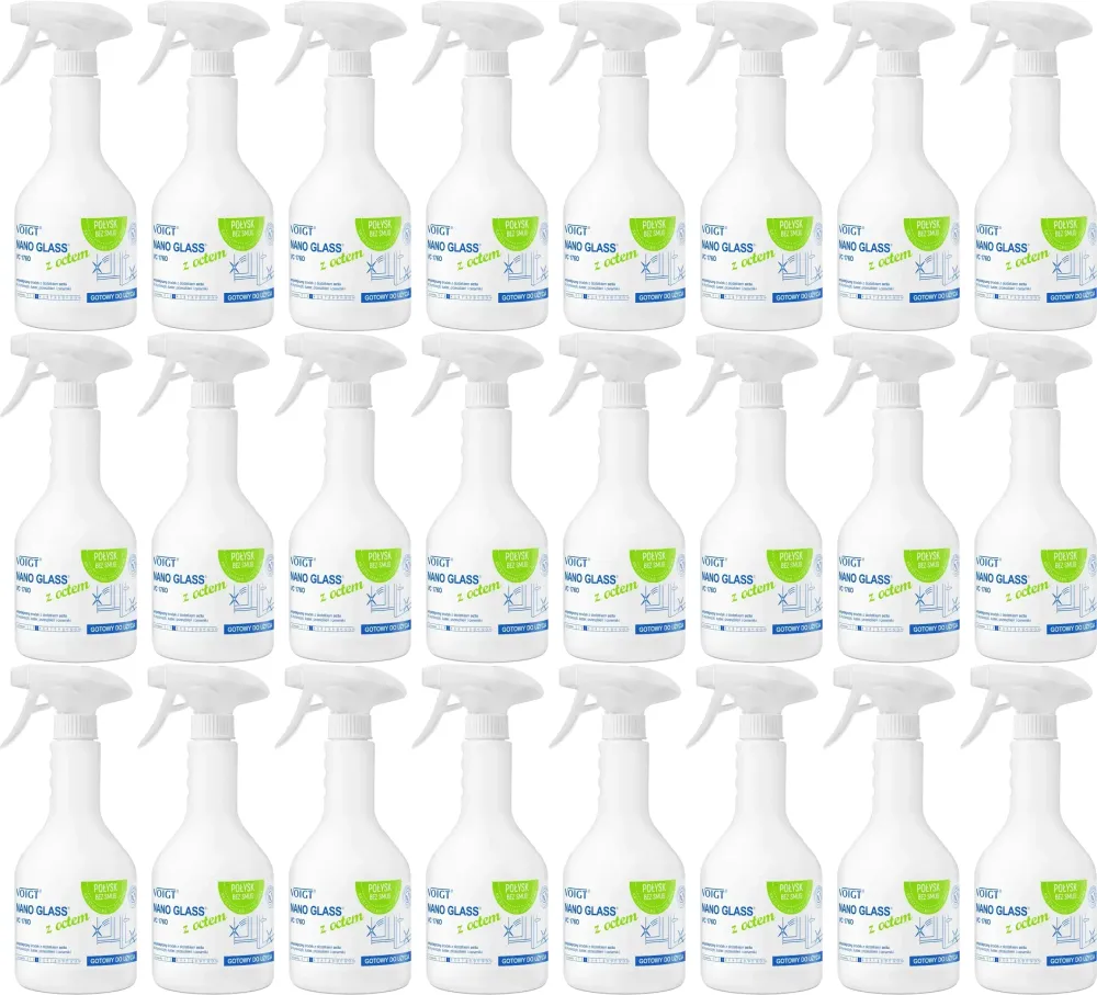 24x Płyn do mycia szyb Voigt Nano Glass VC176, z octem, 600ml