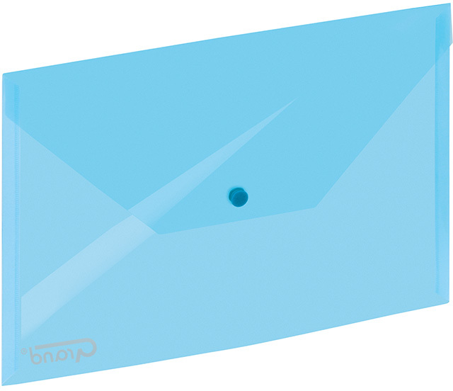 Teczka kopertowa Grand 9113, A4, na zatrzask, transparentny niebieski