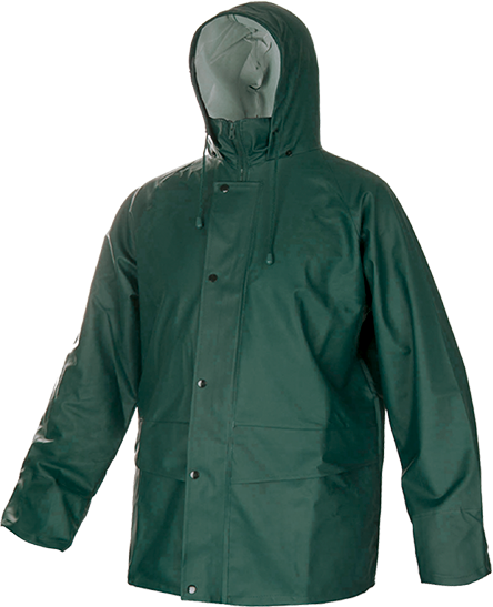 Kurtka przeciwdeszczowa Art-Mas KPR-PU Green, z kapturem, rozmiar L, zielony